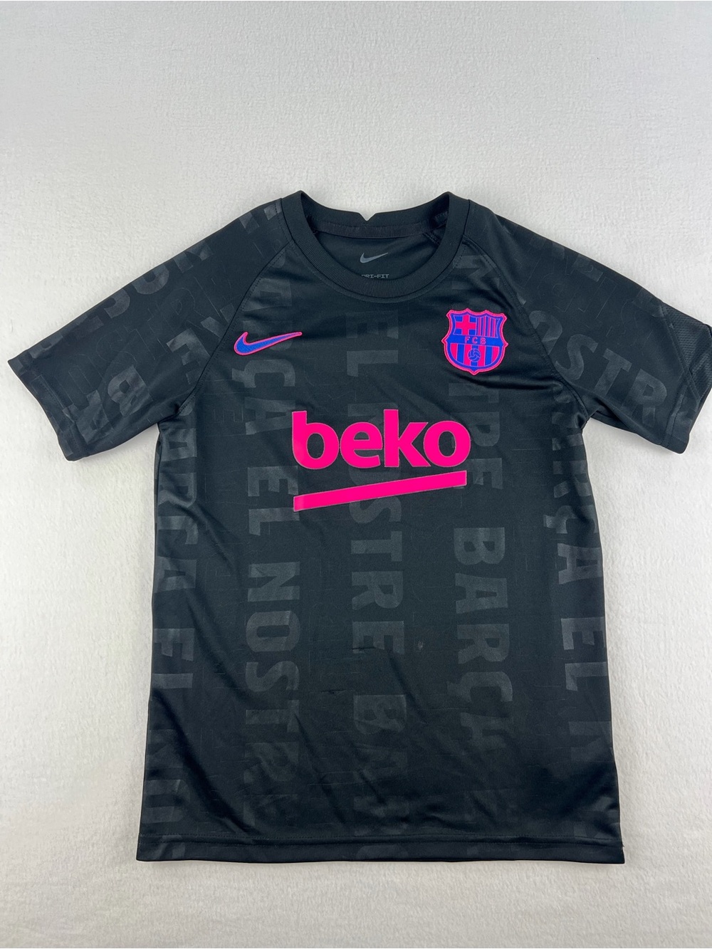 Nike Kids' Black & Pink FC Barcelona Training Tee
